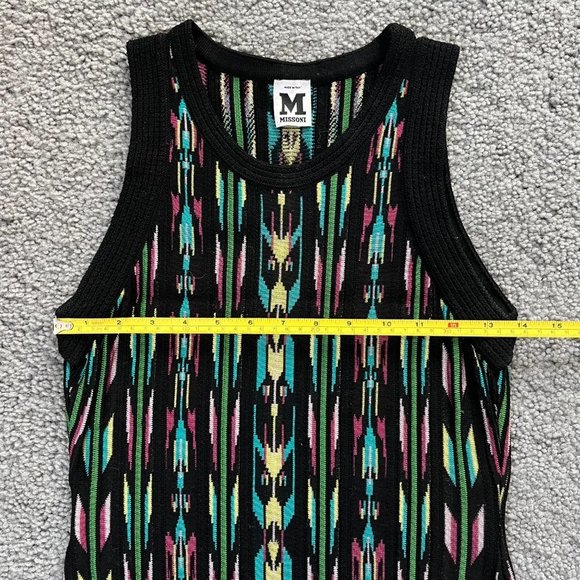 Missoni Knit Knee Length Knit Dress - Turquoise & Black - Picture 5 of 8